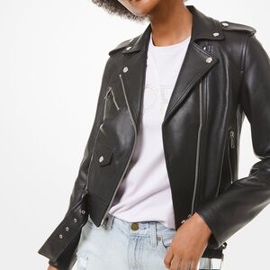 Michael Kors Leather Moto jacket 🏍️🖤